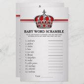 Red Prince Baby shower Games (Voorkant / Achterkant)