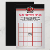 Red Prince Bingo Baby shower Bingo Carte Bingo (Devant / Derrière)