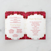 Red Princess Floral Quinceañera Programme (Intérieur)