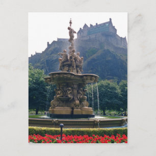 Red Princess Street tuinen, Edinburgh, Schotland Briefkaart