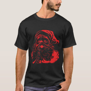 Red Print Santa T-shirt