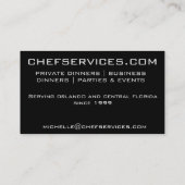 Red Private Chef Catering Visitekaartje (Achterkant)