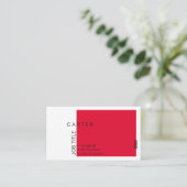 Red Professional Design elegant modern Visitekaartje (Staand voorkant)