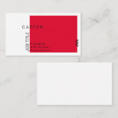 Red Professional Design elegant modern Visitekaartje (Voorkant / Achterkant)
