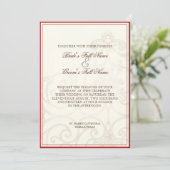 Red Protea Hummingbird - Wedding Invitation Kaart (Staand voorkant)