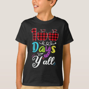 Red Pset 100 dagen Y'all Grapje 100th Day of Schoo T-shirt