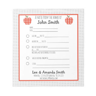 Red Pset Apple School Note Notitieblok