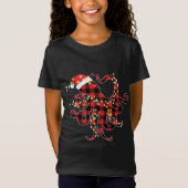 Red Pset Buffalo Octopus kerstlampjes T-shirt (Voorkant)