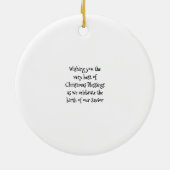 Red Pset Buffalo Santa Kerstmis Keramisch Ornament (Achterkant)