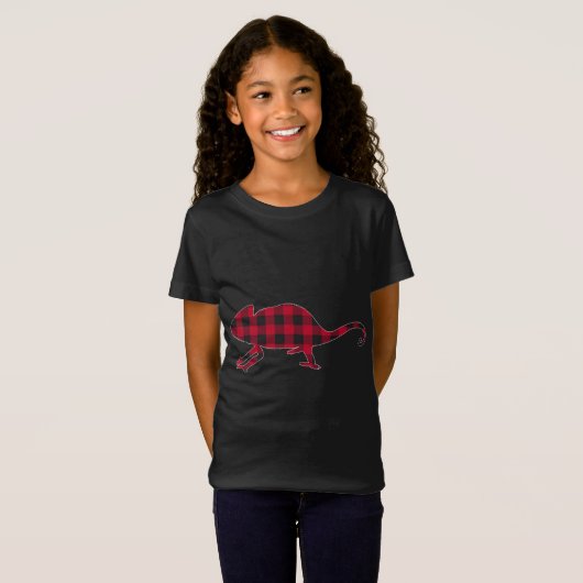 Red Pset Chameleon met kerstviering Matching Buffa T-shirt (Voorkant volledig)