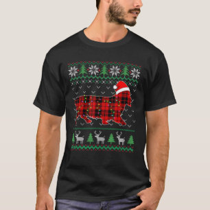 Red Pset Dog Ugly Kerstlights Corgi Dog Pasen T-shirt