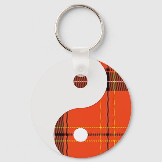 Red Pset en White Yin Yang Sleutelhanger (Voorkant)
