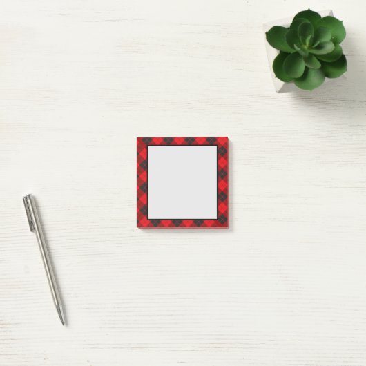 Red Pset Flannel Post-it® Notes (Kantoor)