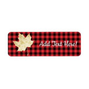 Red Pset Gold Maple Leaf Etiket