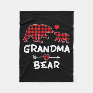 Red Pset Grandma Beer Xmas Funny Family Kerstmis Fleece Deken