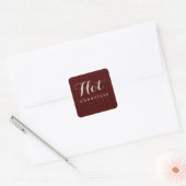 Red Pset | Klikker voor DIY Hot Chocolate Gift Vierkante Sticker (Envelop)