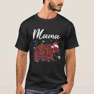 Red Pset Mama Beer Matching Buffalo Pajama T-shirt