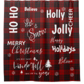 Red Pset meest fantastisch kerstdecor Douchegordijn (Voorkant)