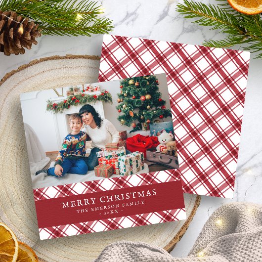 Red Pset Merry Kerstmis Kaart