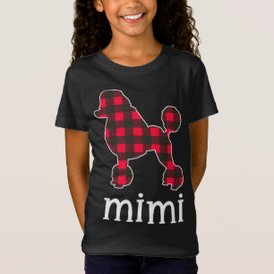 Red Pset Mimi Grandma Poodle Dog Kerstmis Matchi T-shirt