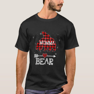 Red Pset Momma Beer Baby Cub Matching Pajama Fami T-shirt