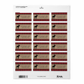 Red Pset Moose Kraft Return Address Labels (Full Sheet)