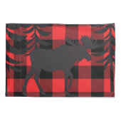 Red Pset Moose Silhouette Kussensloop (Achterkant)