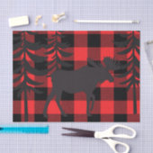 Red Pset Moose Silhouette Tissuepapier (Craft)