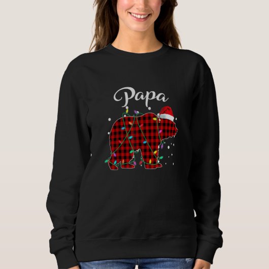 Red Pset Papa Beer Matching Buffalo Pajama Trui (Voorkant)