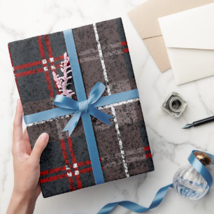 Red Pset Pattern Kerstmis Cadeaupapier