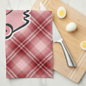 Red Pset Pig Theedoek (Quarter Fold)