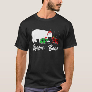 Red Pset Poppie Beer die overeenkomt met Kerstmis  T-shirt