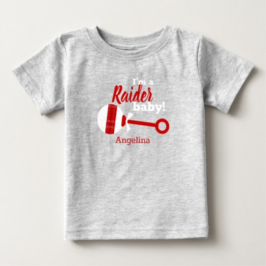 Red Pset Rattle Raider Baby T-Shirt (Voorkant)