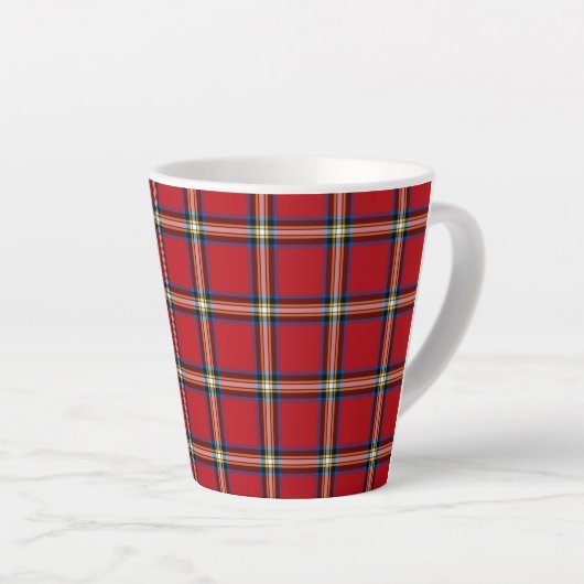 Red Pset, Royal Stewart Tartan Latte Mok (Rechterhoek)