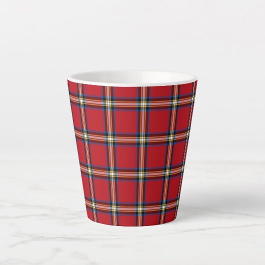 Red Pset, Royal Stewart Tartan Latte Mok (Voorkant)