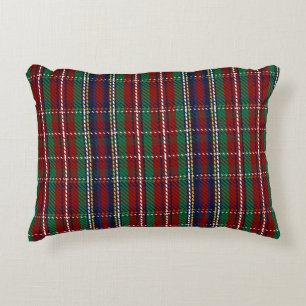 Red Pset Scottish Rustic Flannel Print Accent Kussen