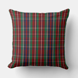 Red Pset Scottish Rustic Flannel Print Kussen