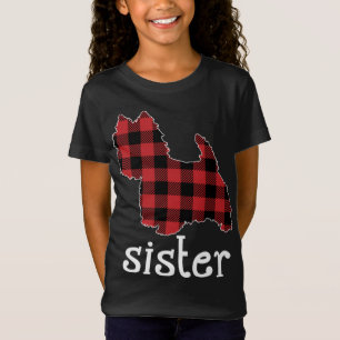 Red Pset Sister Westie kerstpap Matching Fam T-shirt