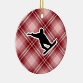 Red Pset Snowboarding Keramisch Ornament (Rechts)