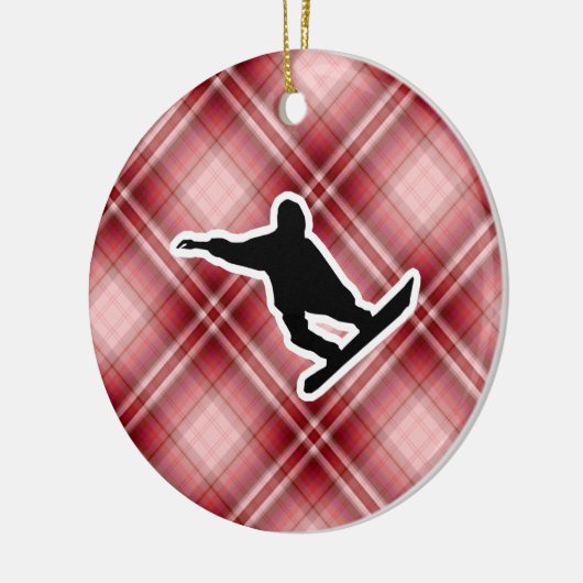 Red Pset Snowboarding Keramisch Ornament (Links)