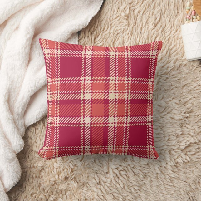 Red Pset Tartan Kussen (Deken)