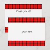 Red Pset Tartan Patroon Kaart (Voorkant / Achterkant)