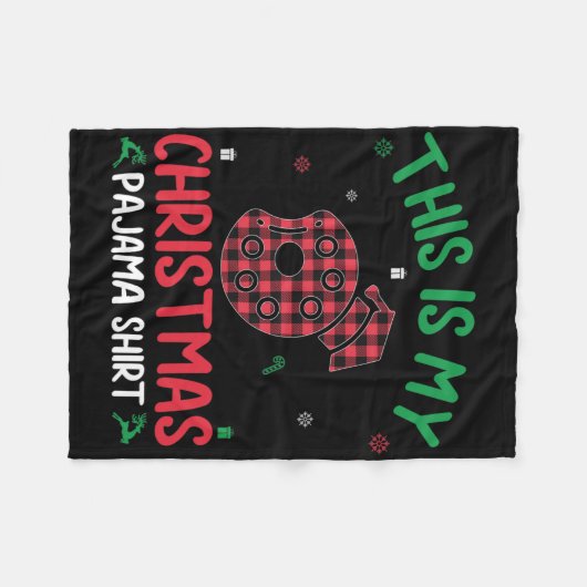 Red Pset Ugly Dit is mijn kunstleraar kerstPa Fleece Deken (Voorkant (Horizontaal))