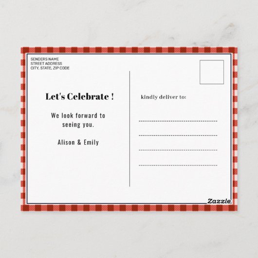 Red Pset Vaderdag BBQ Party Invitation Briefkaart (Achterkant)