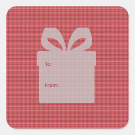 Red Pset Vierkante Sticker