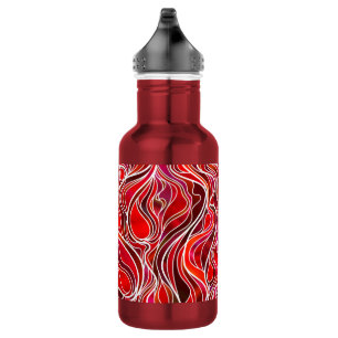 Red Psychedelic Glas in lood Style Waterfles