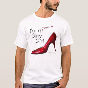 Red Pumping Up Girly Girl T-shirt