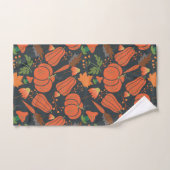 Red pumpkin seamless pattern and carrots (Serviette à main)