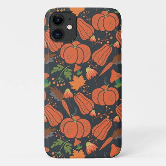 Red pumpkin seamless pattern and carrots Case-Mate iPhone case (Achterkant)