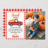 Red Pumpkin Truck Hartelijk dank Bedankkaart (Voorkant / Achterkant)